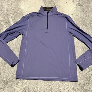 Greyson Shirt Pullover Mens Small Blue Purple Long Sleeve Golf Quarter Zip